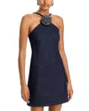 Cinq À Sept Odetta Mini Dress In Indigo In Indigo