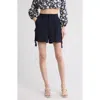 Cinq À Sept Cinq A Sept Odilia Crepe Shorts In Navy