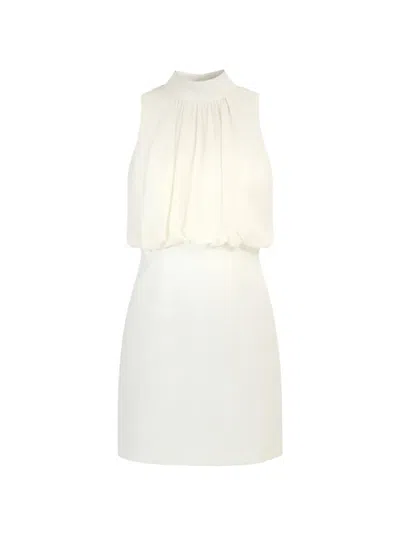 Cinq À Sept Olyssia High-neck Sleeveless Mini Dress In White