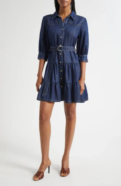 Cinq À Sept Ophelia Denim Shirtdress In Blue