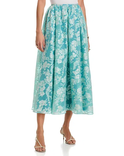 Cinq À Sept Cinq A Sept Organza Jacquard Ruth Skirt In Blue
