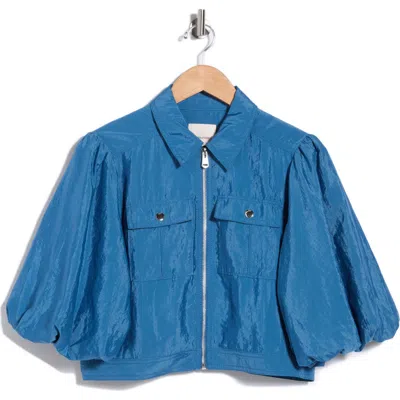 Cinq À Sept Ottie Puff Sleeve Windbreaker In Blue