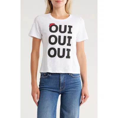 Cinq À Sept Oui Oui Oui Shrunken Graphic T-shirt In Multi