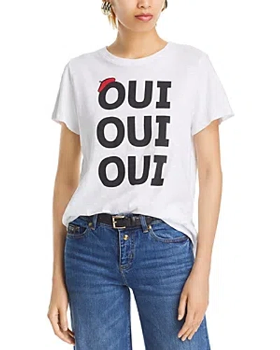 Cinq À Sept Cinq A Sept Oui Oui Oui Shrunken Tee In White