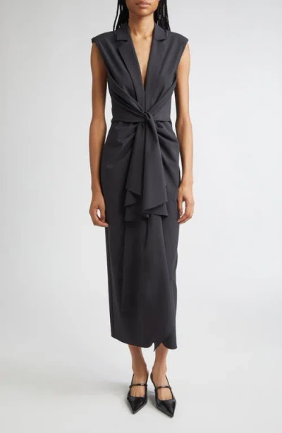 Cinq À Sept Padma Plunge Neck Dress In Black