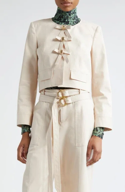 Cinq À Sept Cinq A Sept Paige Brushed Twill Jacket In Oat Milk