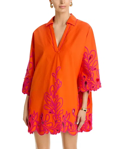 Cinq À Sept Cinq A Sept Paisley Bloom Embr Arcia Kaftan Dress In Red