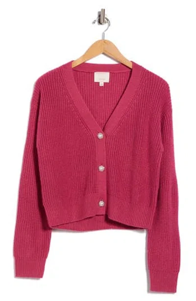 Cinq À Sept Palmer V-neck Cardigan In Pink