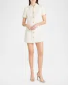 Cinq À Sept Cinq A Sept Pammy Button Front Tweed Dress In Gardenia
