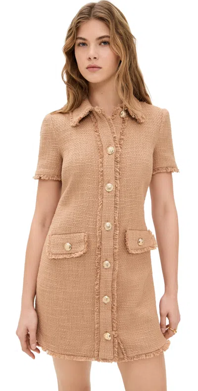 Cinq À Sept Pammy Mini Dress In Brown Sugar In Neutrals
