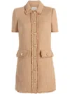 Cinq À Sept Pammy Mini Dress In Brown Sugar In Neutrals