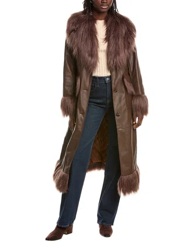 Cinq À Sept Panama Coat In Brown
