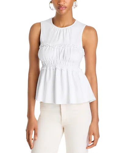 Cinq À Sept Cinq A Sept Pania Ruffled Top In White