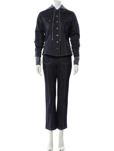 Pre-owned Cinq À Sept Pant Set In Blue