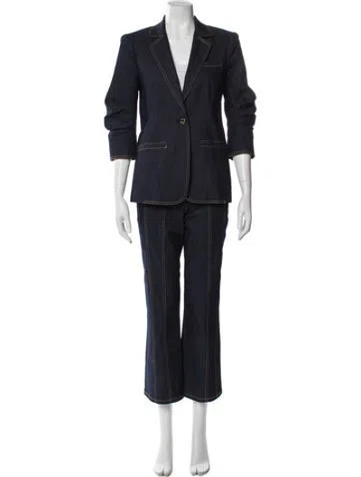 Pre-owned Cinq À Sept Pant Set In Blue