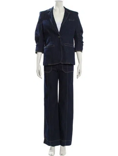 Pre-owned Cinq À Sept Pant Set In Blue