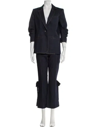 Pre-owned Cinq À Sept Pant Set In Blue