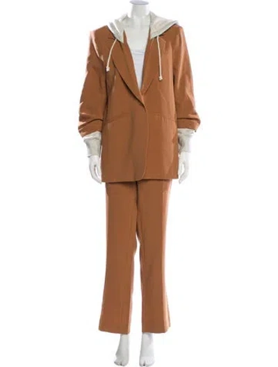 Pre-owned Cinq À Sept Pant Set In Brown