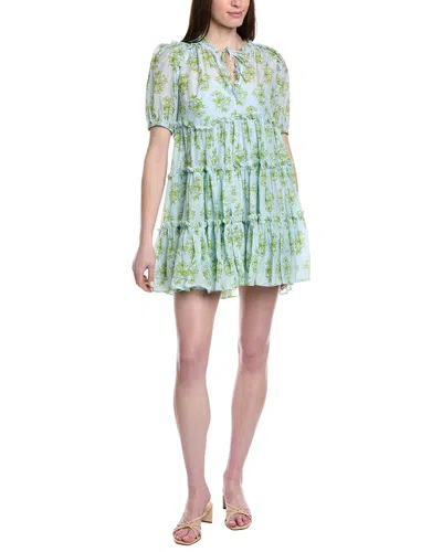 Cinq À Sept Cinq A Sept Papyrus Floral Madara Dress In Whisper Sky Multi