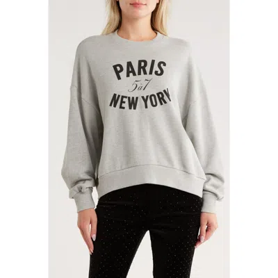 Cinq À Sept Paris & New York Brandy Sweatshirt In Gray