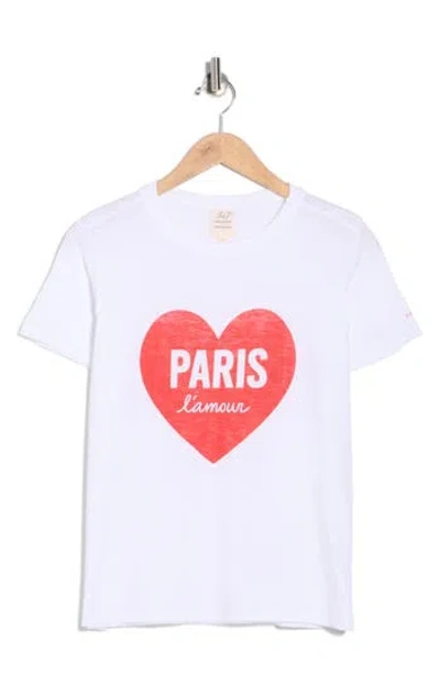 Cinq À Sept Paris L'amour Heart Cotton Graphic T-shirt In White