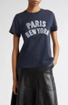 Cinq À Sept Cinq A Sept Paris New York Crewneck Tee In Blue