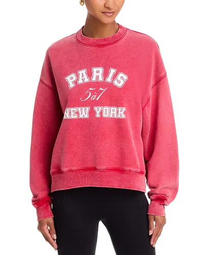 Cinq À Sept Cinq A Sept Paris New York Tumble Washed Brandy Pullover Sweatshirt In Pink