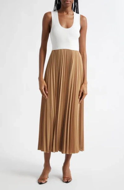 Cinq À Sept Parma Dress In White Brown Sugar In White/brown Sugar