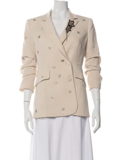 Pre-owned Cinq À Sept Patterned Blazer In Neutral