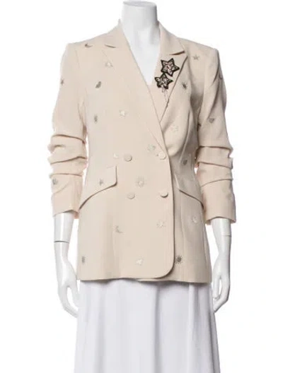 Pre-owned Cinq À Sept Patterned Blazer In Neutrals