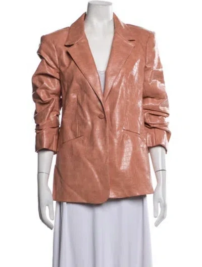 Pre-owned Cinq À Sept Patterned Blazer In Pink