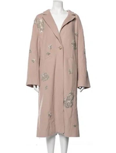 Pre-owned Cinq À Sept Patterned Coat In Neutrals