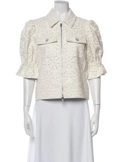 Pre-owned Cinq À Sept Patterned Jacket W/ Tags In Neutral