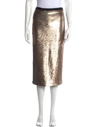 Pre-owned Cinq À Sept Patterned Midi Length Skirt