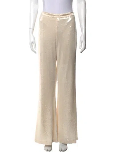 Pre-owned Cinq À Sept Patterned Wide Leg Pants In Neutrals