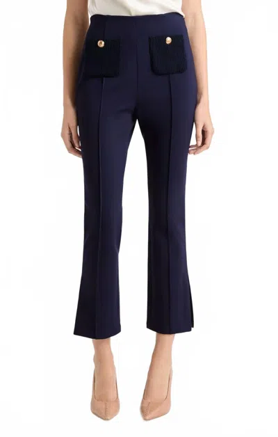 Cinq À Sept Paulette Cropped Skinny Pant In Navy In Blue