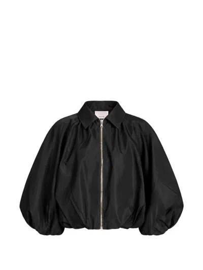 Cinq À Sept Paulina Balloon-sleeve Jacket In Black