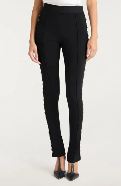 Cinq À Sept Percy Stud Detail Pants In Black