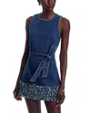 Cinq À Sept Cinq A Sept Petal Mindie Denim Mini Dress In Blue