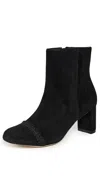 Cinq À Sept Peyton Crochet Suede Boots Black In Black