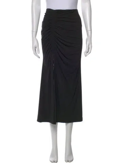 Pre-owned Cinq À Sept Pleated Accents Midi Length Skirt In Blue