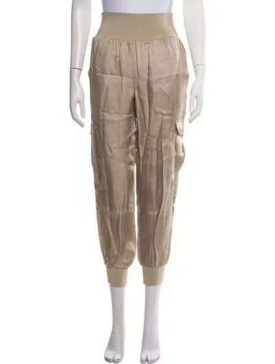 Pre-owned Cinq À Sept Pleated Accents Sweatpants In Neutrals