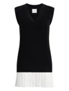 Cinq À Sept Pleated-panel Cotton-blend Vest Mini Day Dress In Multi