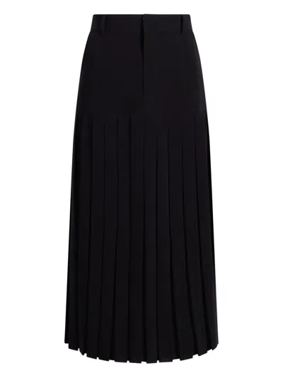 Cinq À Sept Pleated Panel Skirt In Black