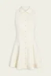 Cinq À Sept Poppy Sleeveless Flared Mini Poplin Shirtdress