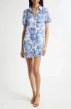 Cinq À Sept Print Ruffle Minidress
