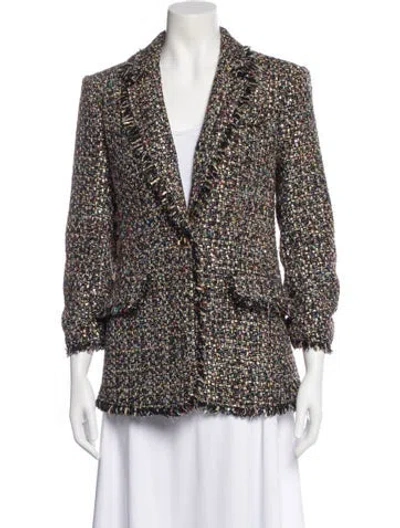 Pre-owned Cinq À Sept Printed Blazer