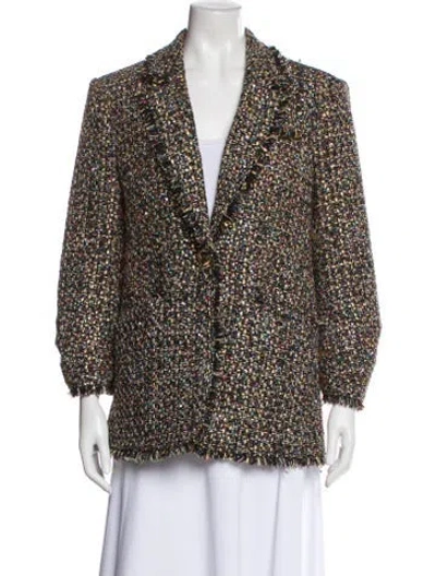 Pre-owned Cinq À Sept Printed Blazer