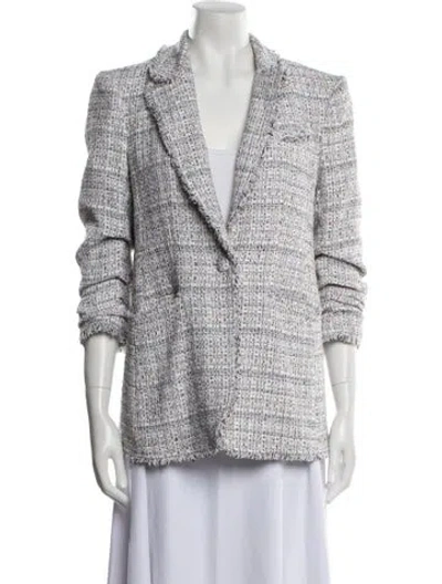 Pre-owned Cinq À Sept Printed Blazer In Blue