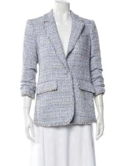 Pre-owned Cinq À Sept Printed Blazer In Blue